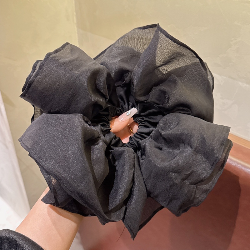 Women's Elegant Fabric Banquet Elastic Hair Band Solid Color