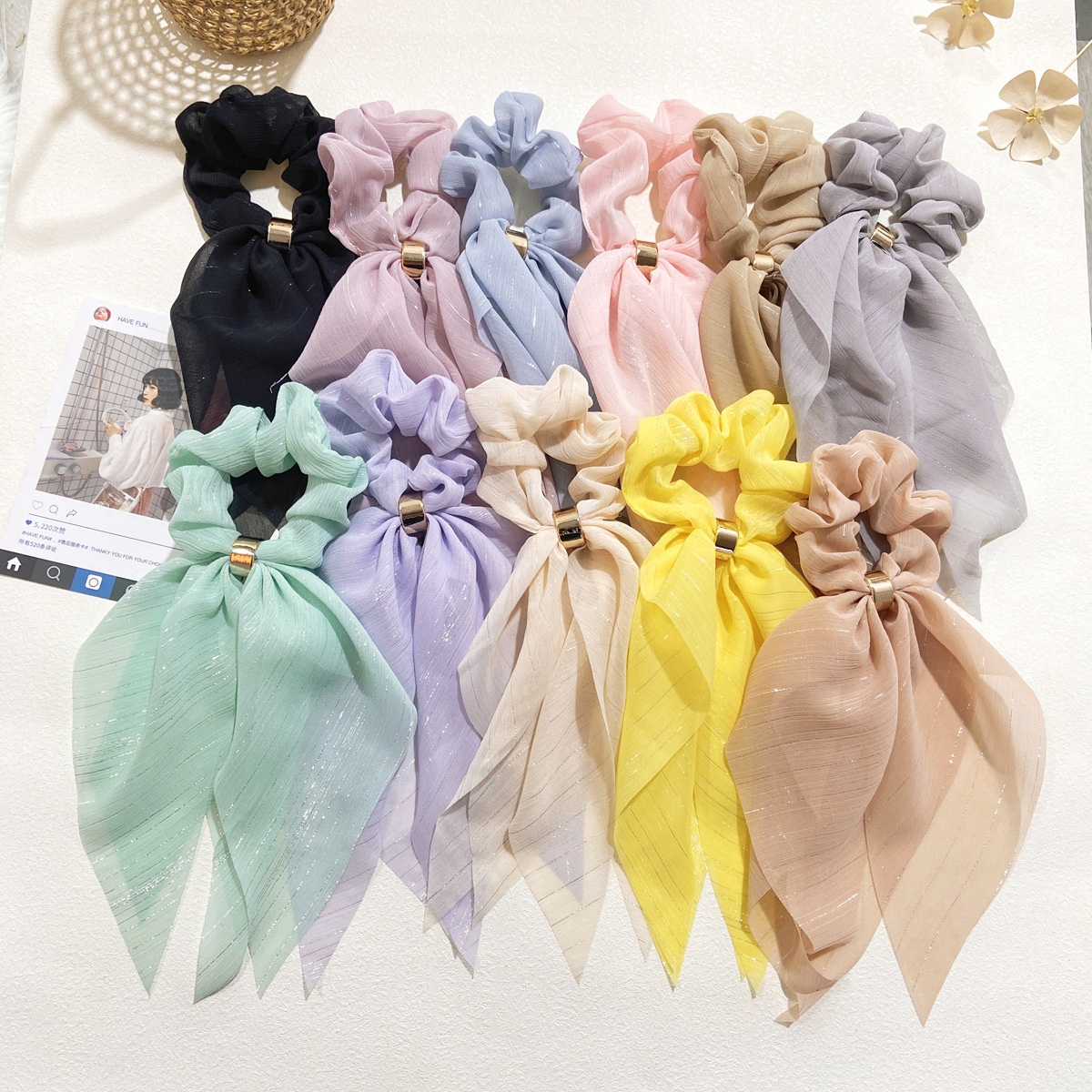 Women's Elegant Vintage Cloth Hair Tie Wedding Travel Bow Knot