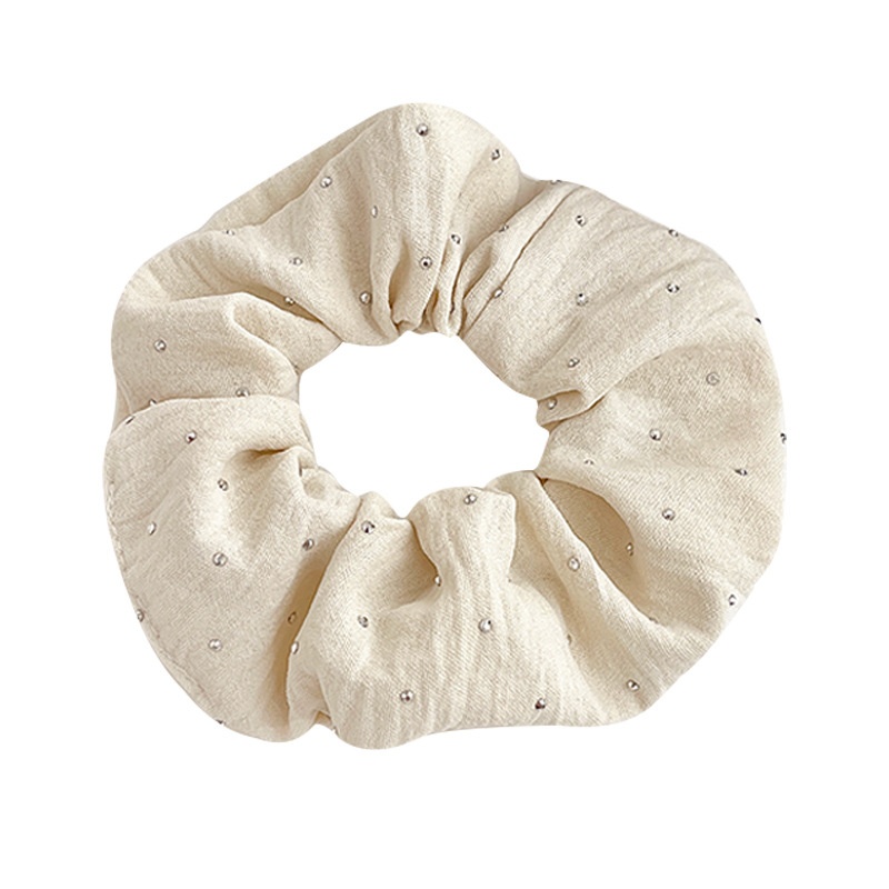 Women's Elegant Pleated Hair Tie Solid Color Classic Daily Scrunchie