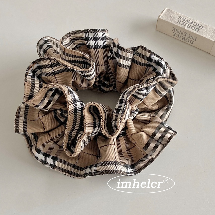Women's Simple Cloth Lazy Bow Hair Clip For Daily Wear Classic Plaid