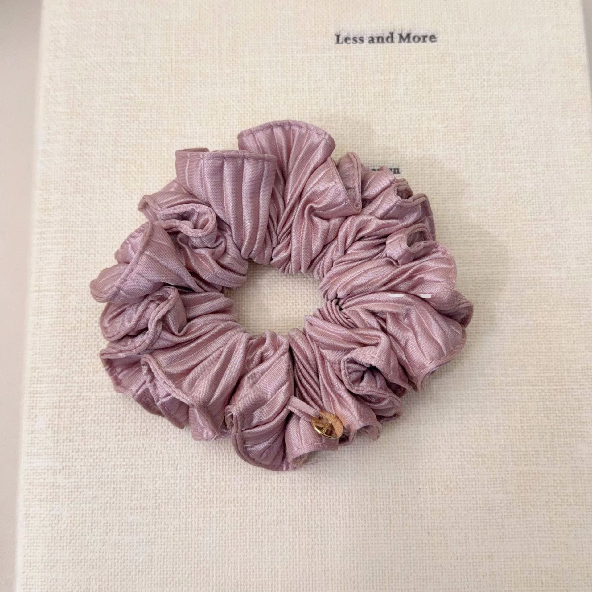 Women's Soft Cloth Hair Tie For Comfortable Daily Styling Solid Pink