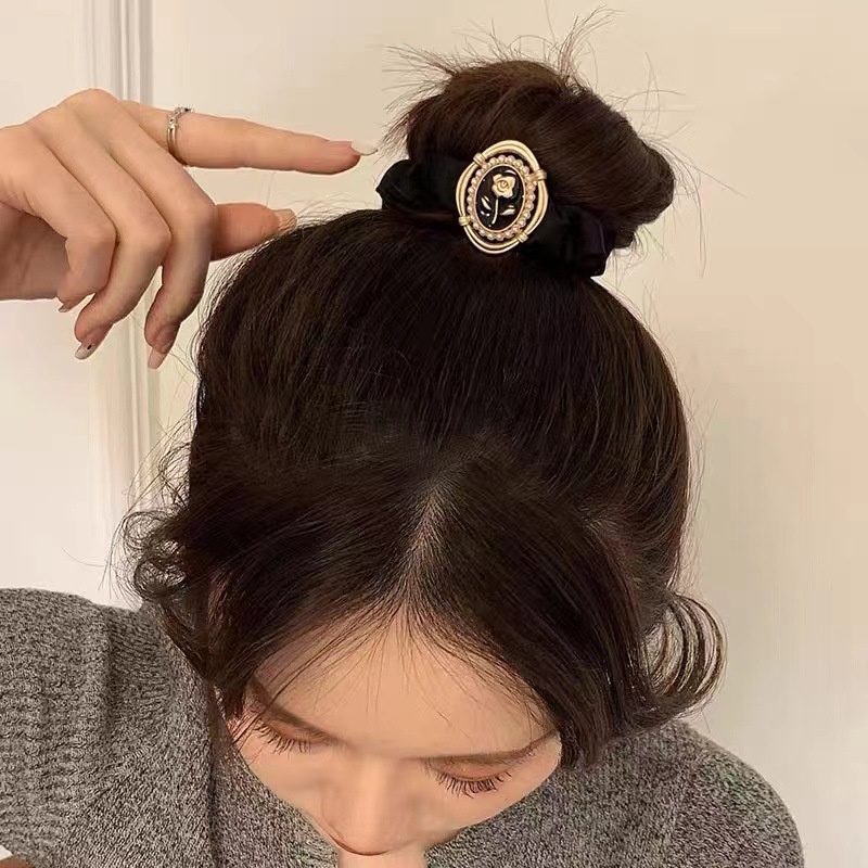 Women's Spring Daily Elastic Hair Tie Accessory Romantic Rose Flower