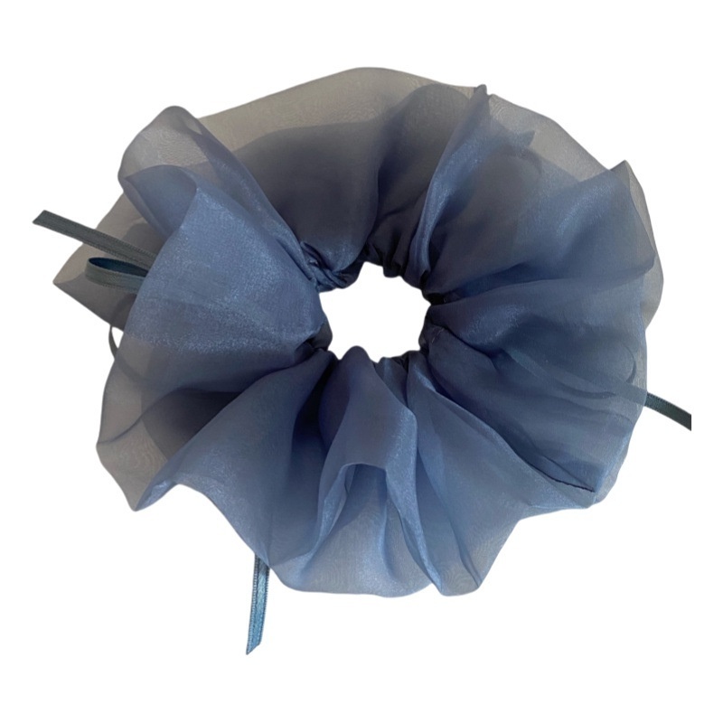 Women's Sweet Soft Cloth Spring Bowknot Hair Tie White Grey Blue
