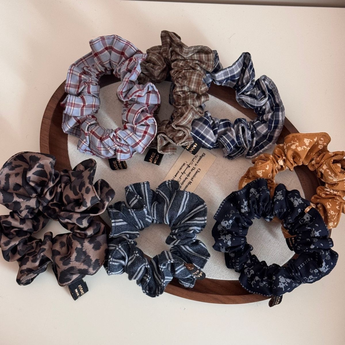 Women's Vintage Fabric Hair Tie Princess Band Artistic Floral and Plaid