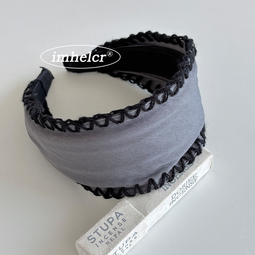 Women's Daily Retro Wool Yarn Floral Cloth Hair Tie Beige & Grey