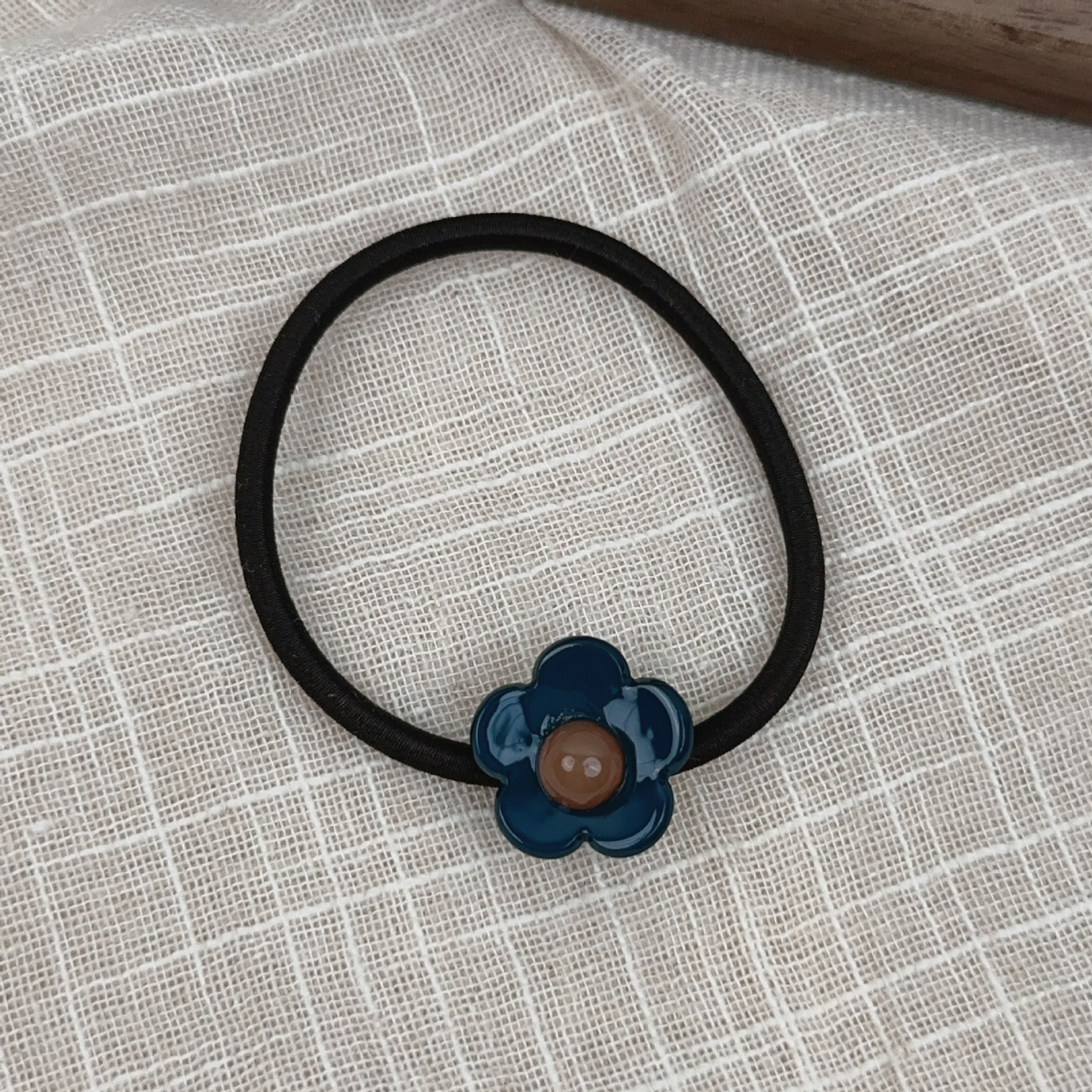 Women's Acetate Elastic Ponytail Holder Hairband Floral Pattern