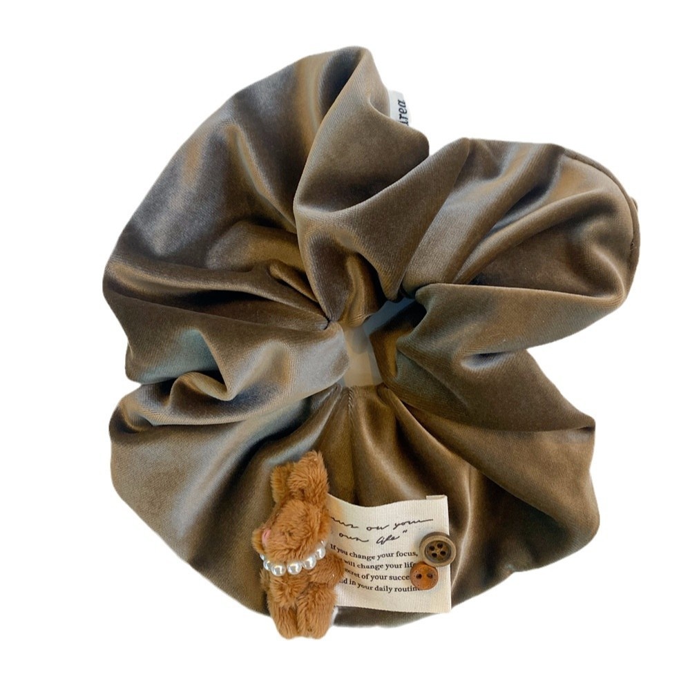 Women's Cute Plush Animal Velvet Large Bow Hair Ties Soft Texture Accessories