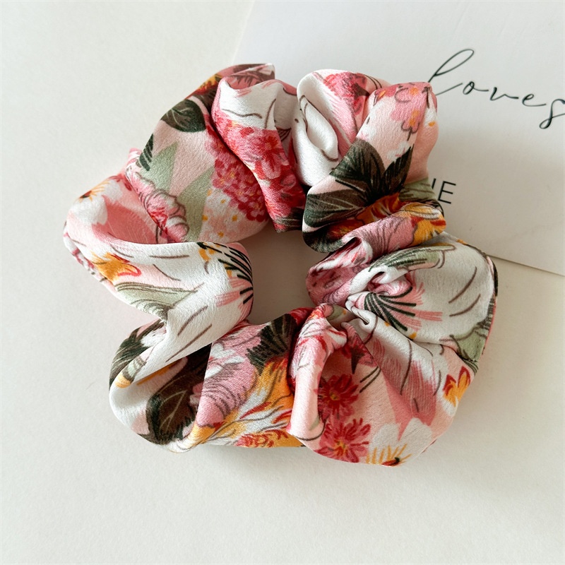 Women's Elegant Daily Banquet Cloth Hair Scrunchie Floral Pattern