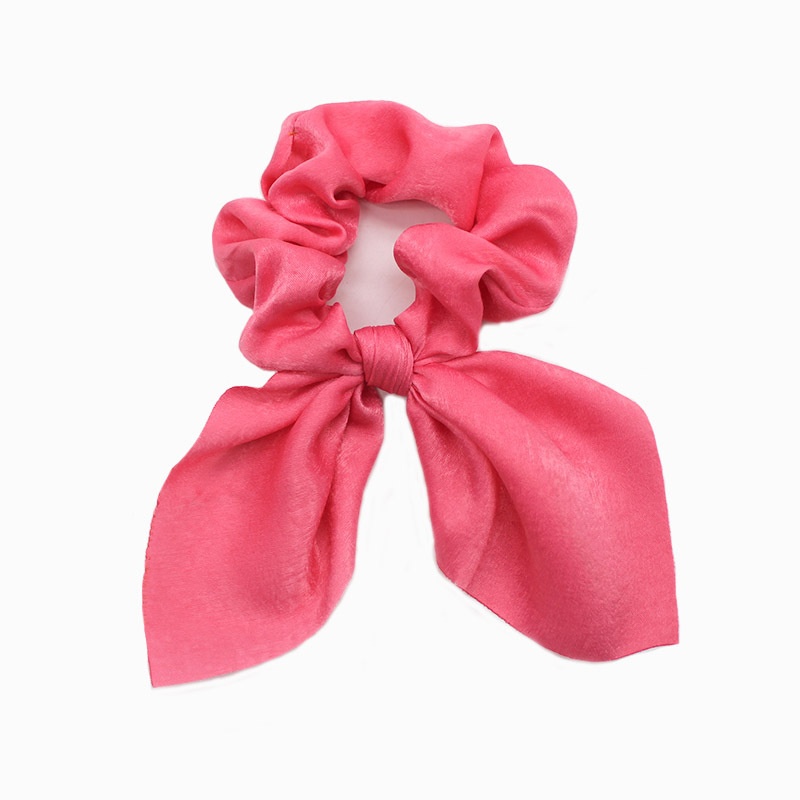 Women's Cute Daily Cloth Bowknot Hair Tie Solid Color Bunny Ears