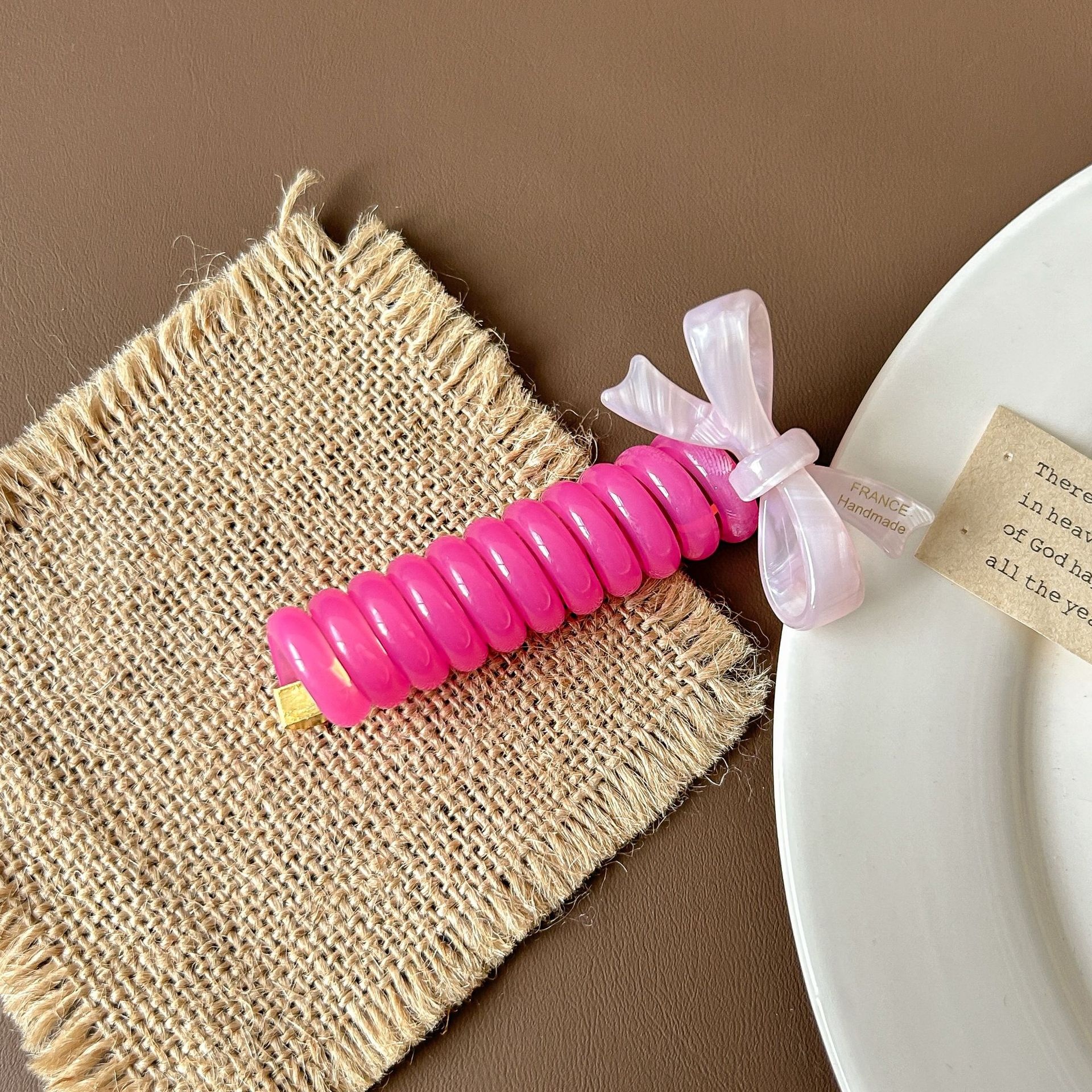 Women's High Elastic Ponytail Bubble Hair Tie Acetate Bowknot