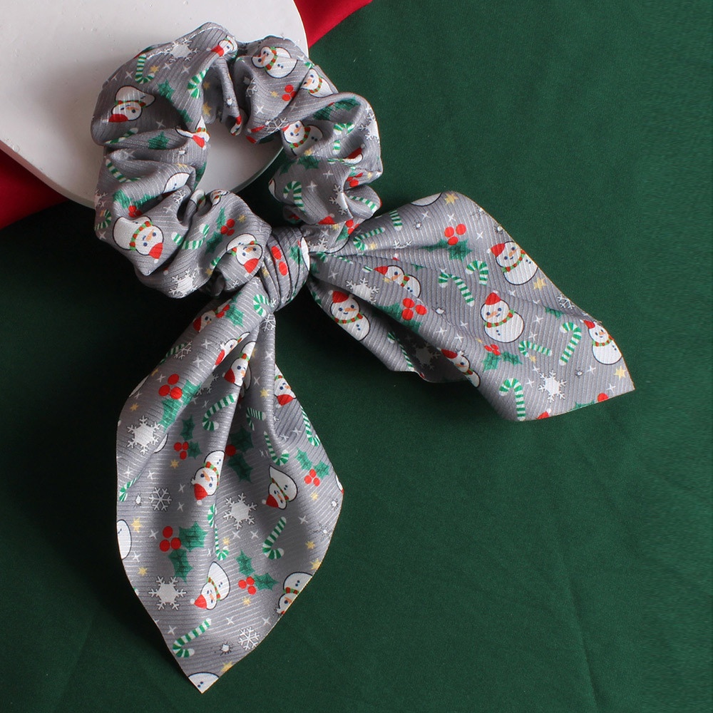 Women's Festive Plaid Scrunchies Cute Christmas Cloth Hair Ties
