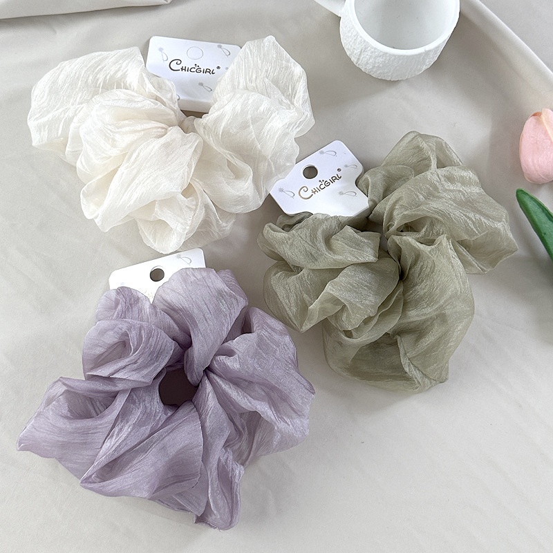 Women's Mesh Pleated Hair Ring Gentle Japanese Cloth Elastic Scrunchie Tie