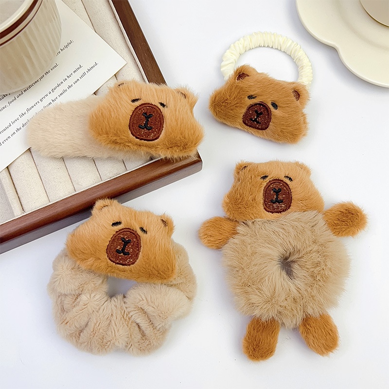 Women's Cute Cartoon Animal Plush Hair Clip Soft Daily Hair Accessories