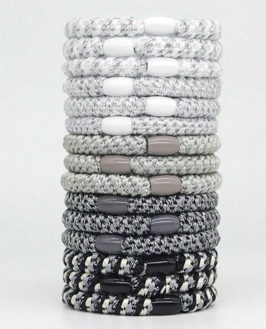 Women's Elastic Braided Ponytail Hair Ties Retro Embroidered Mesh