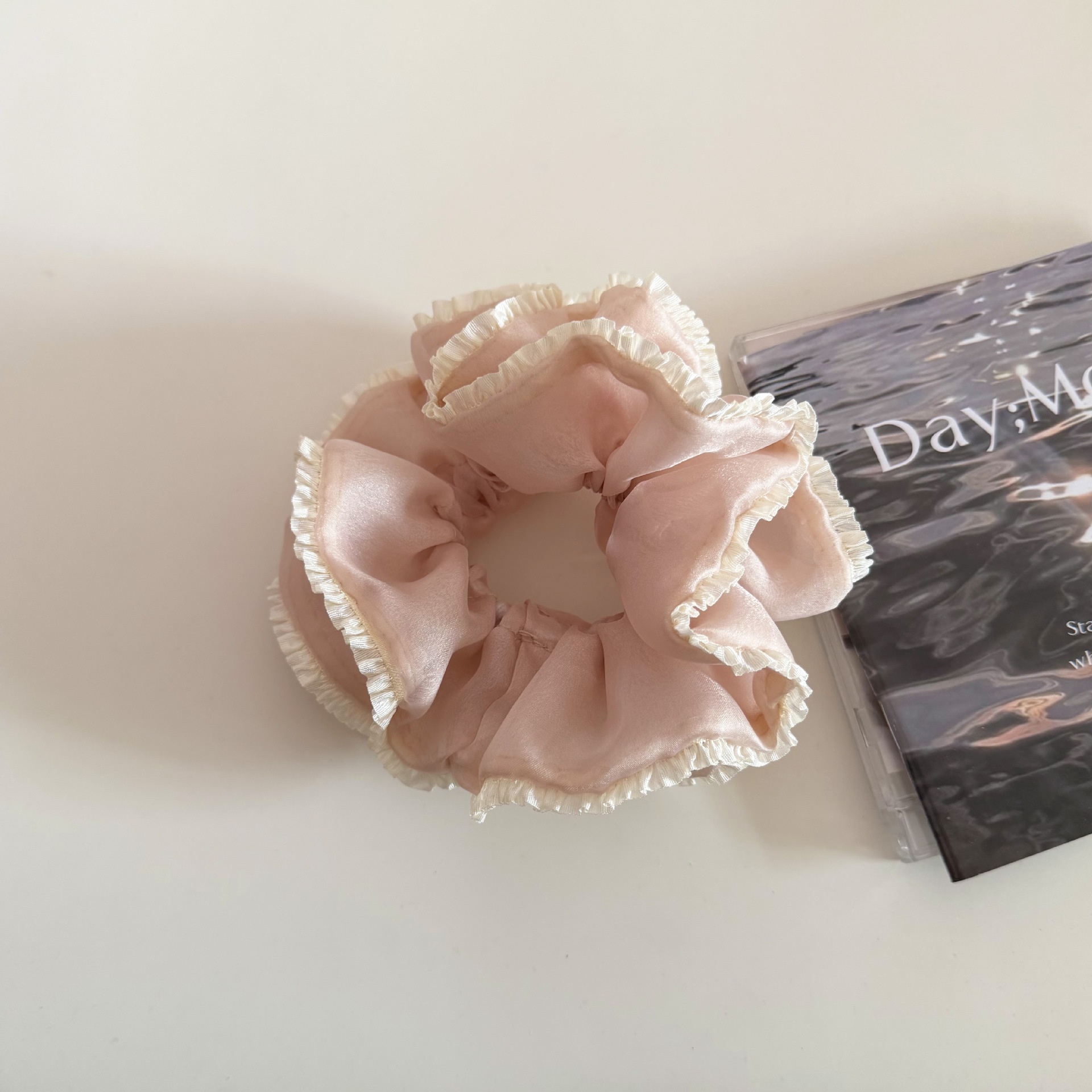 Women's Elegant Gauze Hair Tie Solid Color Spring Fashion Accessory Blue