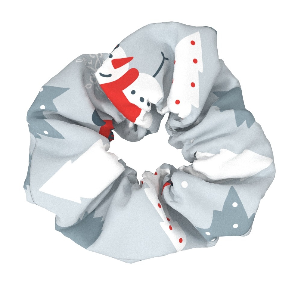 Women's Large Bow Hair Ties Festive Christmas Tree Pattern Cloth Headwear