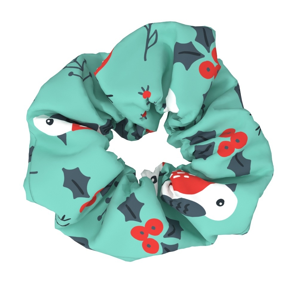 Women's Large Bow Hair Ties Festive Christmas Tree Pattern Cloth Headwear