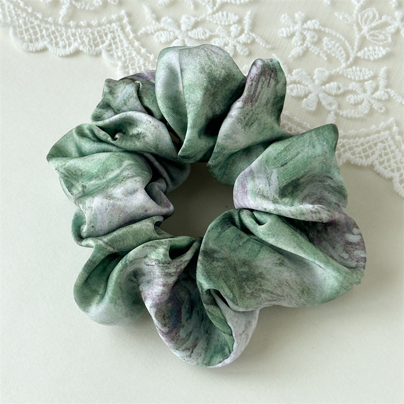 Women's French Style Satin Hair Ties For Daily Wear Elegant Ombre
