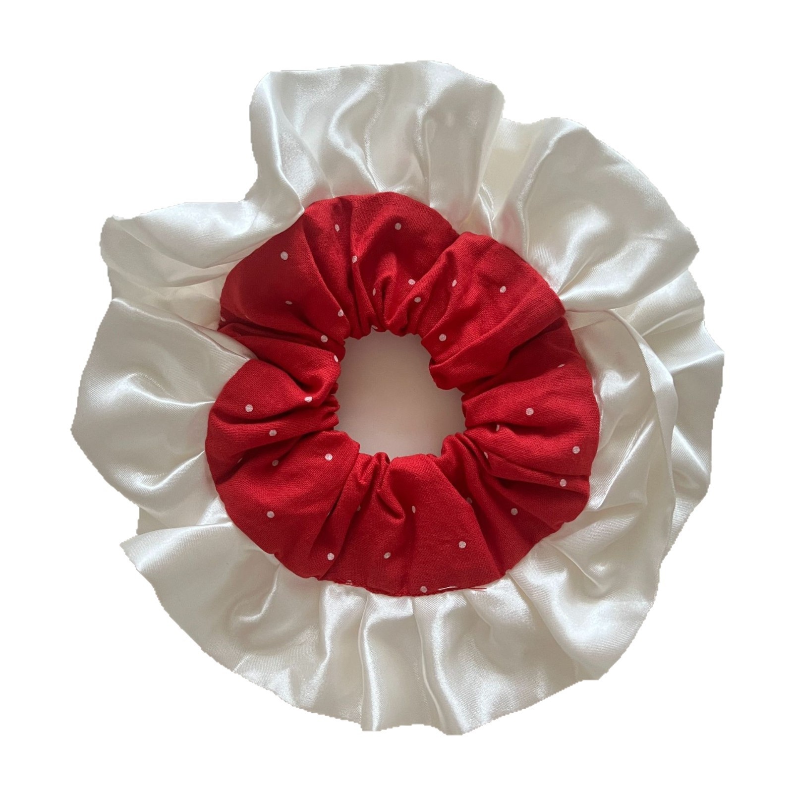 Women's Retro Red Polka Dot Scarf Hair Tie Elegant Cloth Daily Accessories