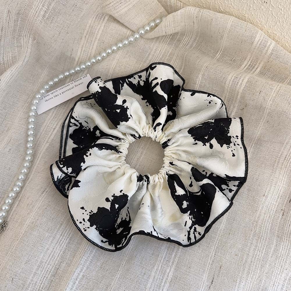 Women's Elegant Pleated Cloth Hair Tie Solid Color Minimalist Daily Scrunchie