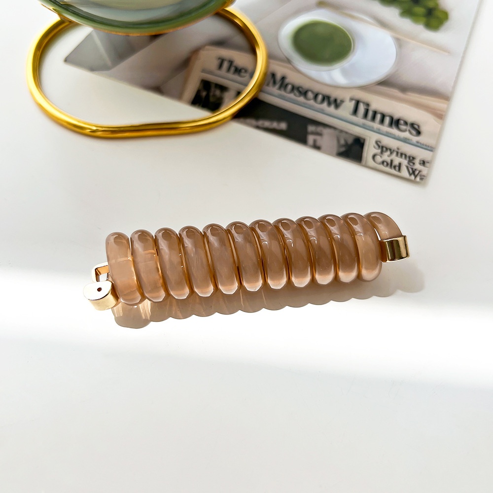 Women's Classic Vacation Plastic Resin Ponytail Hair Tie Solid Color