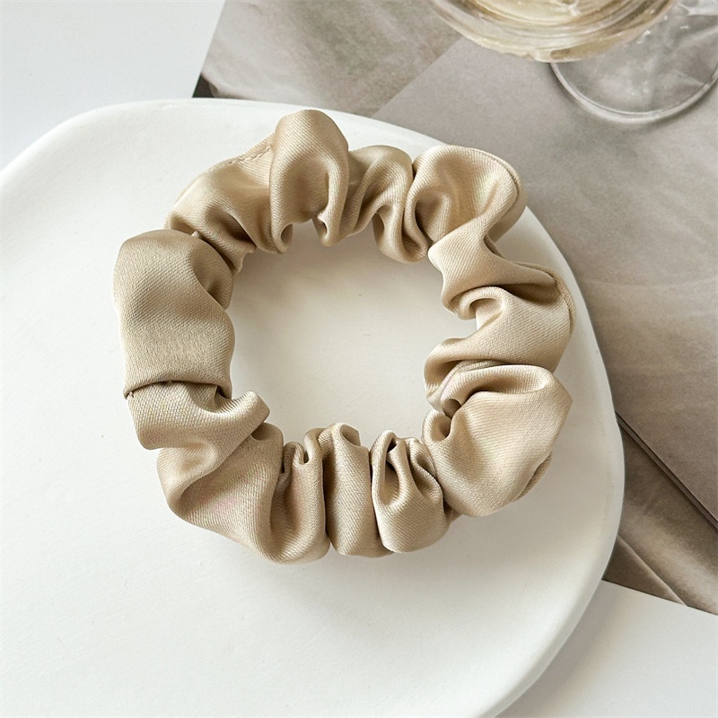 Women's High Elastic Summer Ponytail Scrunchie Hair Tie Solid Color