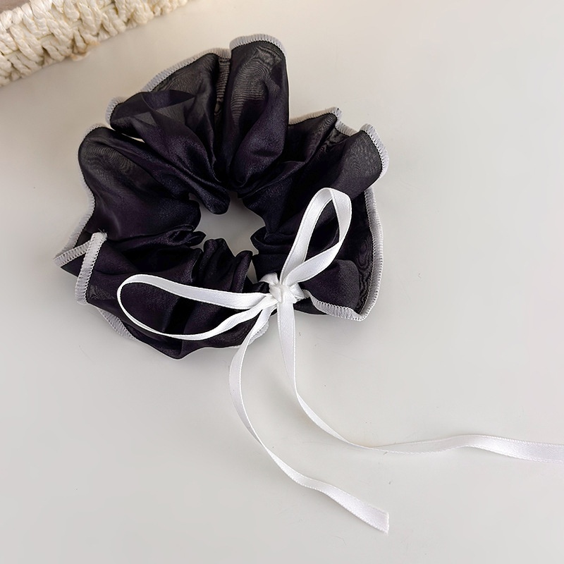 Women's Sweet Cloth Hair Tie For Spring And Summer Solid Color