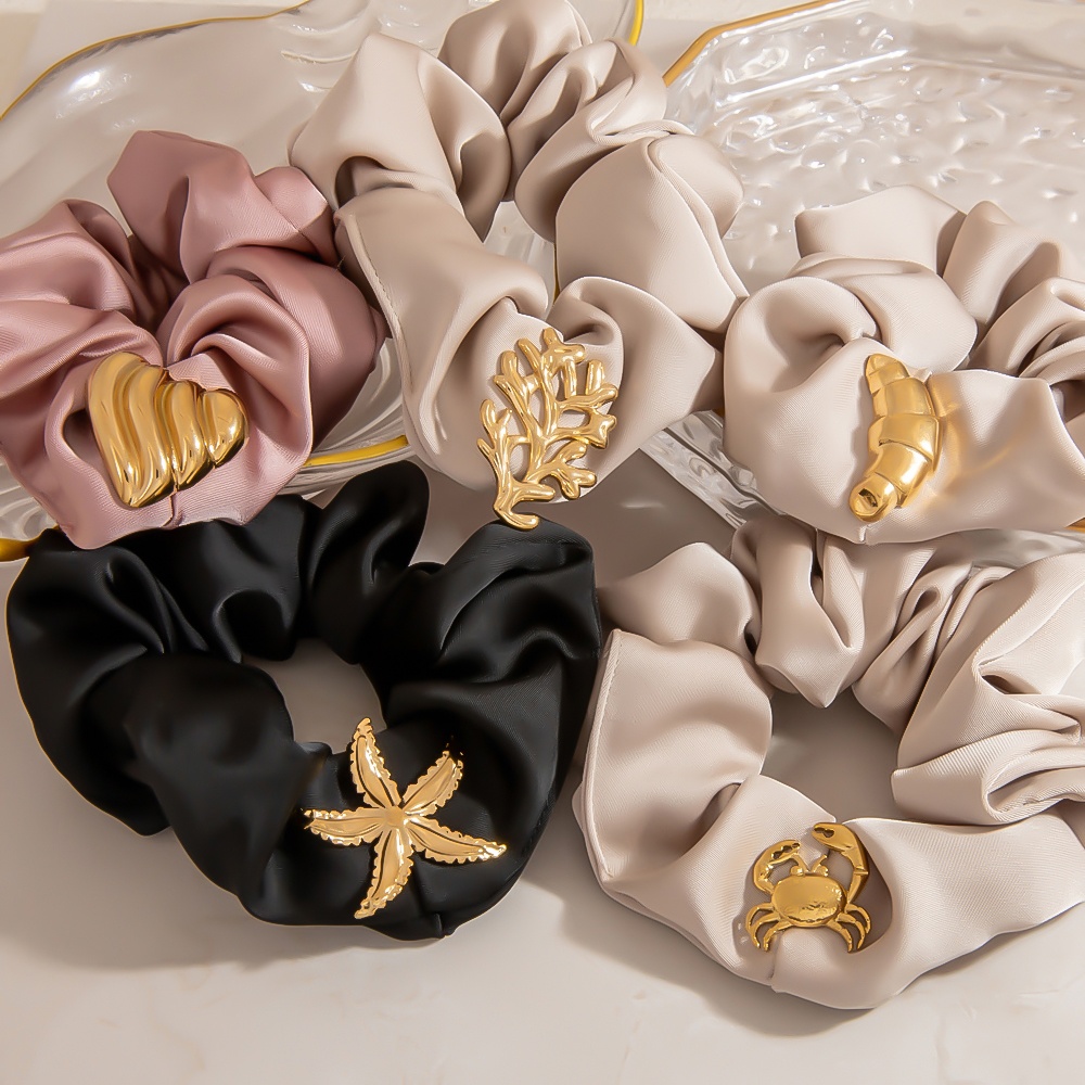 Women's Luxury Starfish Hair Tie 18K Gold Plated Stainless Steel Spring Band