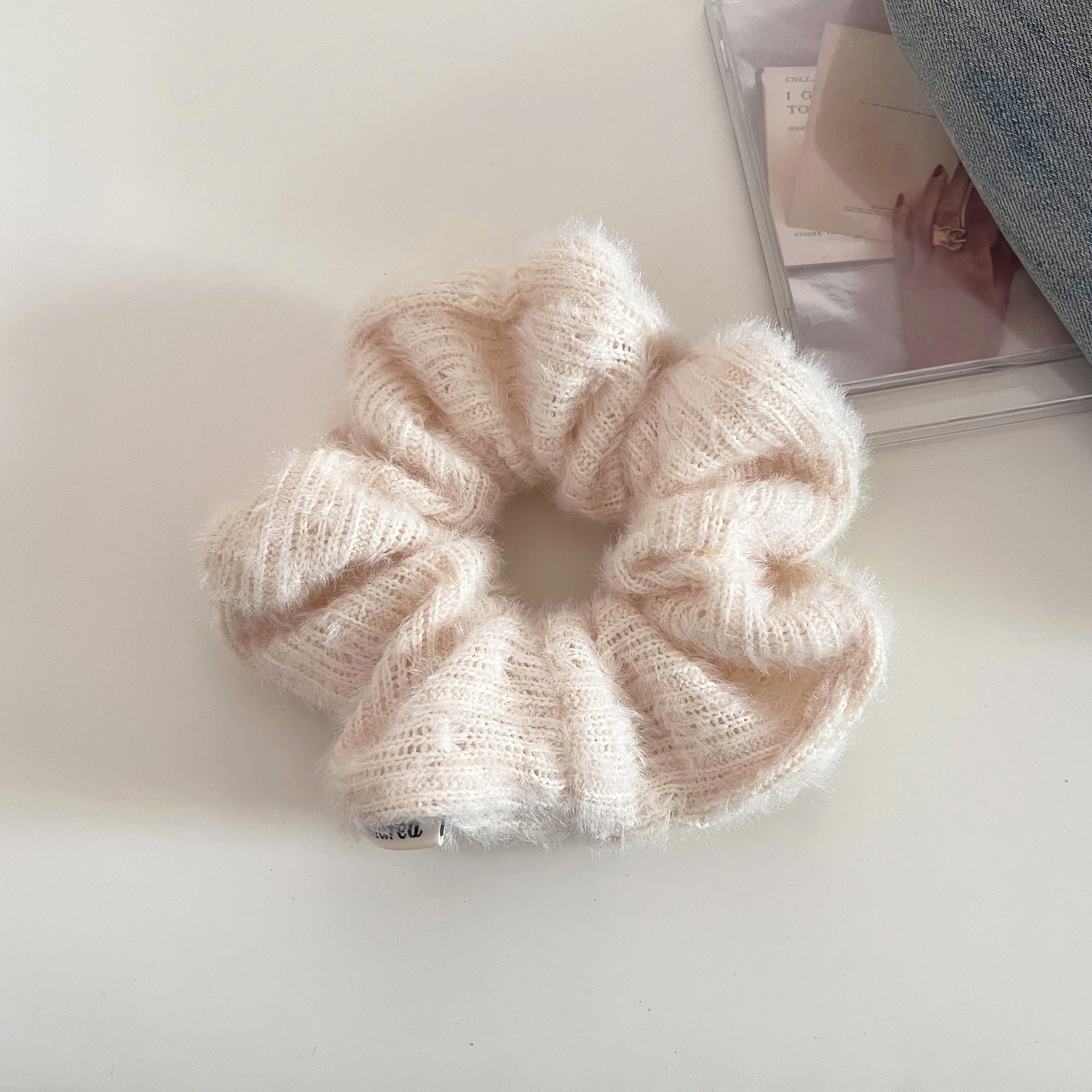 Women's Winter Knitted Wool Hair Ties Sweet Elastic Solid Colorful