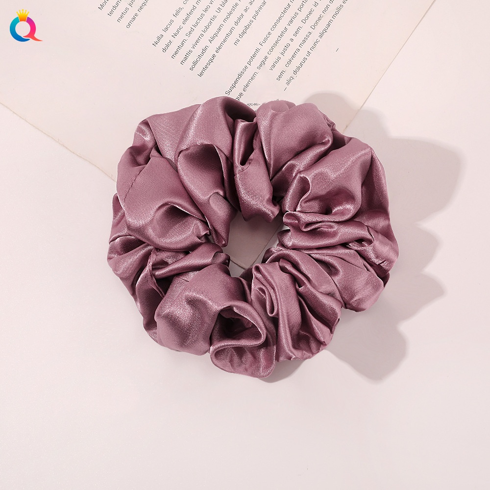 Women's Simple Daily Pleated Cloth Hair Scrunchie Solid Color