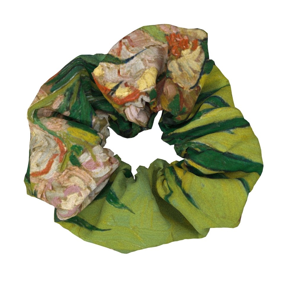 Women's Sweet Cloth Hair Ties Retro Van Gogh Floral Oil Painting