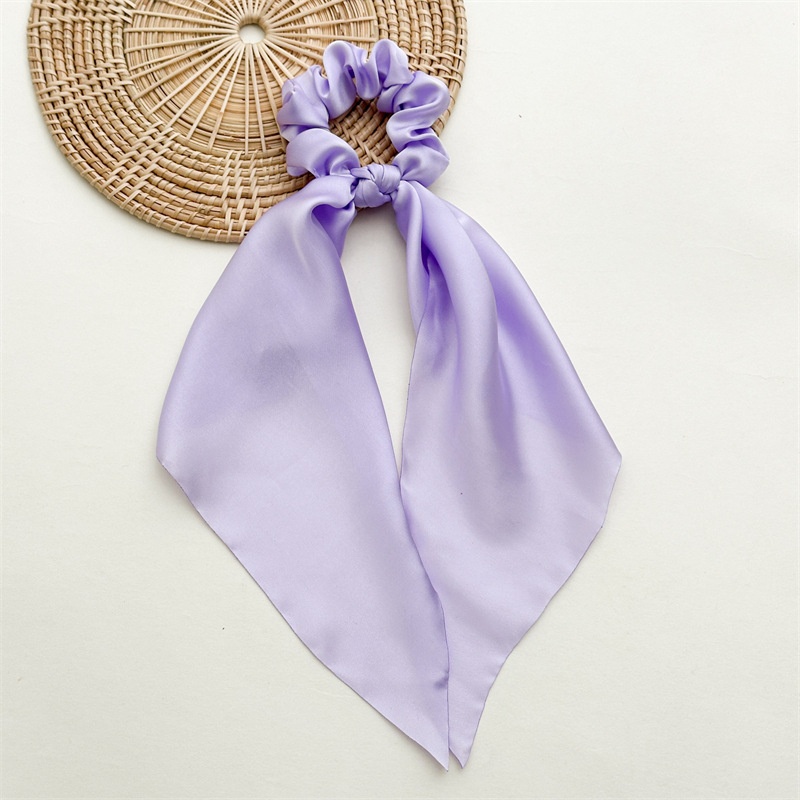 Women's Elegant Pleated Cloth Hair Tie Solid Color Minimalist Daily Scrunchie