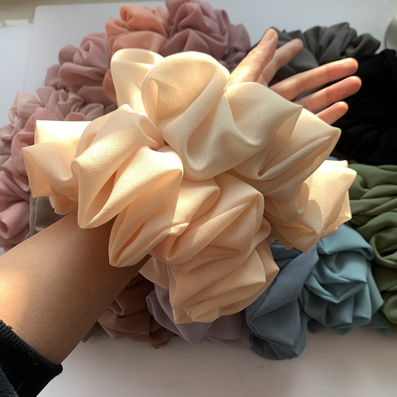 Women's Simple Handmade Chiffon Daily Holiday Hair Tie Solid Color