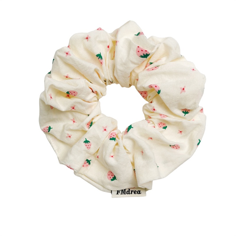 Women's Sweet Casual Cloth Ponytail Hair Scrunchie Strawberry