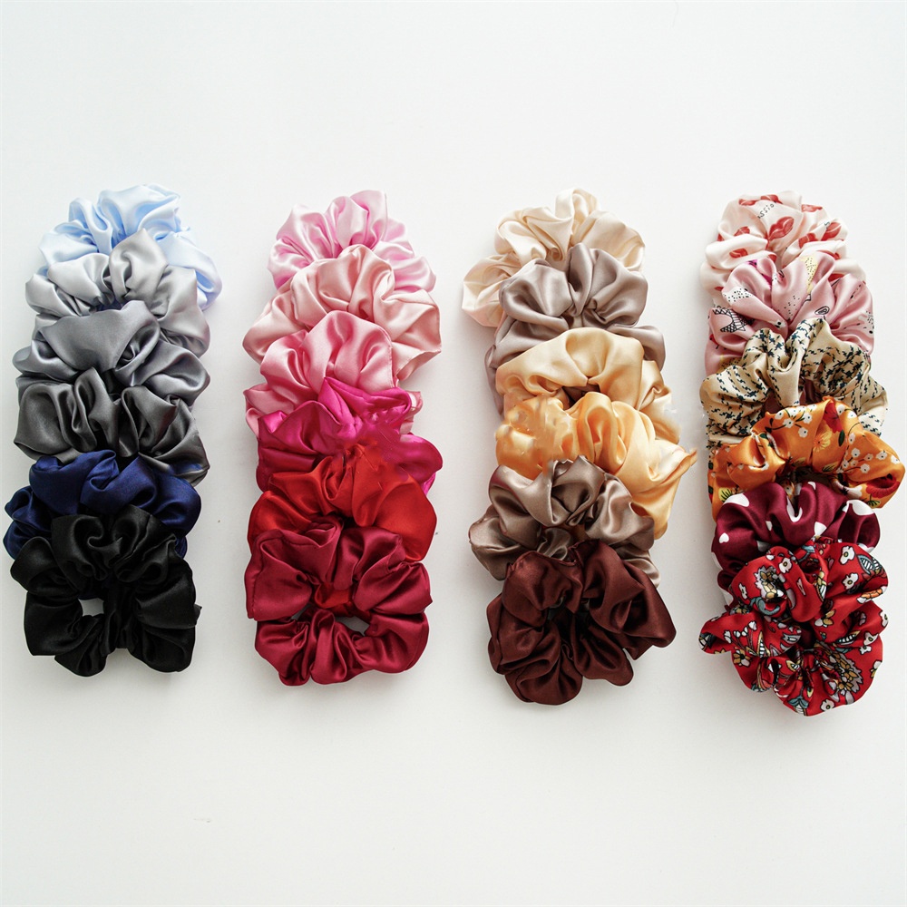 Women's Simple Handmade Cloth Hair Tie Spring Daily Solid Color