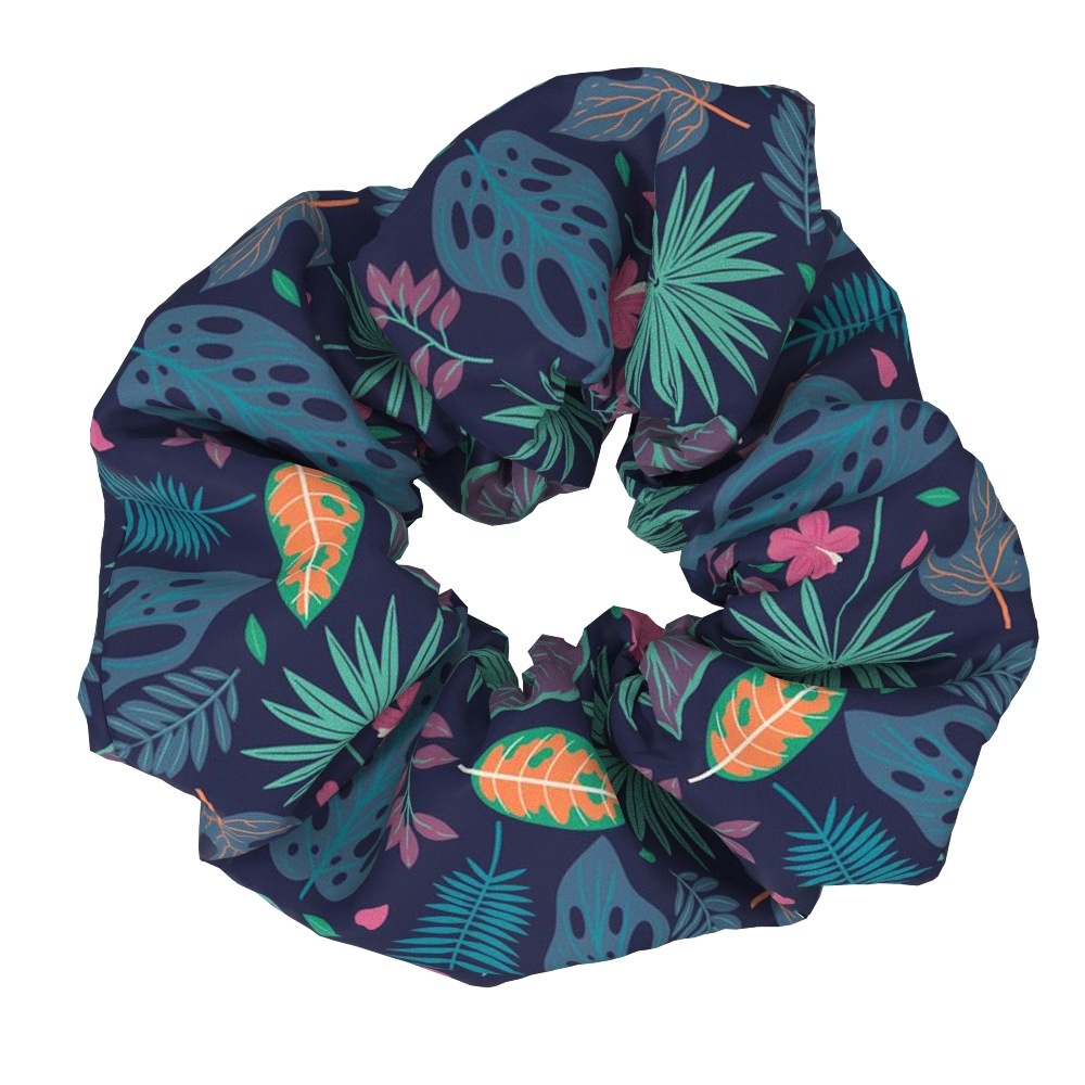 Women's Summer Fabric Big Bow Hairband Tropical Rainforest Floral
