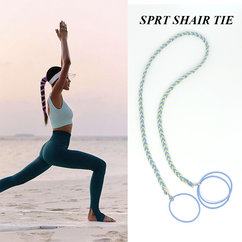 Women's Handmade Nylon High Ponytail Twist Braid Hair Tie Colorful