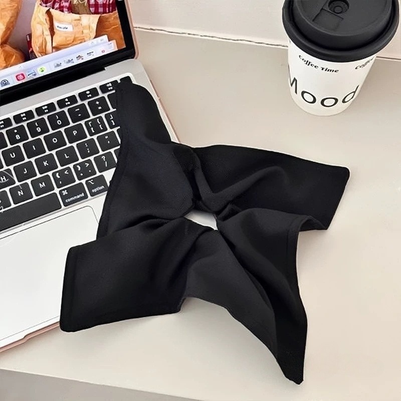 Women's Elegant Cloth Scarf Bowknot Hair Bands Geometric Pattern