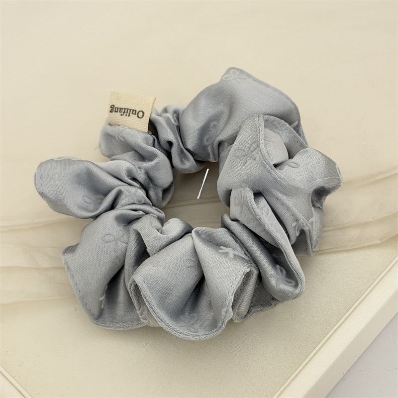 Women's Elegant Soft Satin Bow Knot Hair Tie For Everyday Wear Black