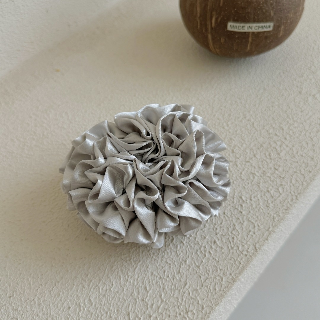 Women's Spring French Style Cloth Hair Tie Red Flower Pattern