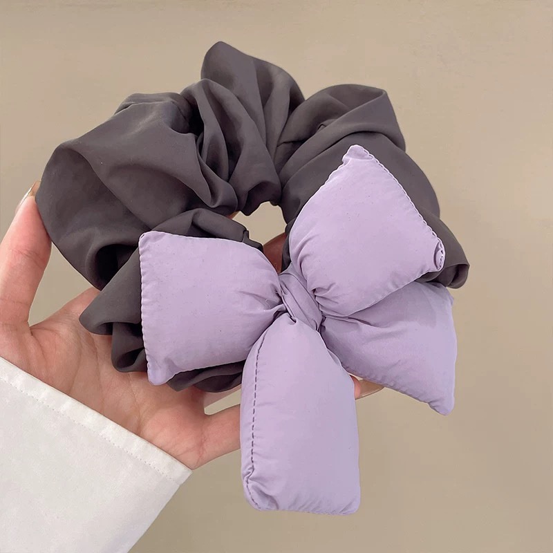 Women's Dopamine Sponge Butterfly Bow Hair Ties Candy Contrast Hair Bands