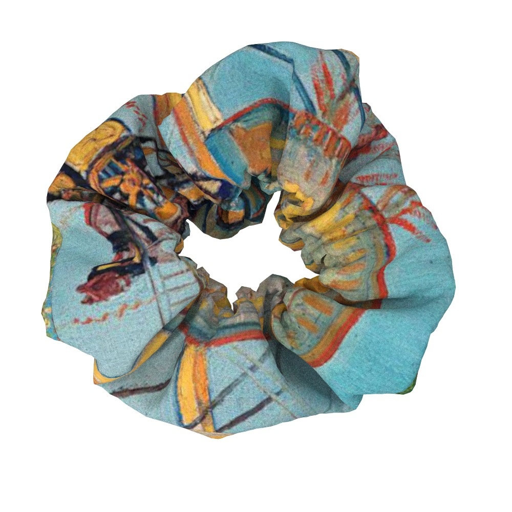 Women's Sweet Cloth Hair Ties Retro Van Gogh Floral Oil Painting