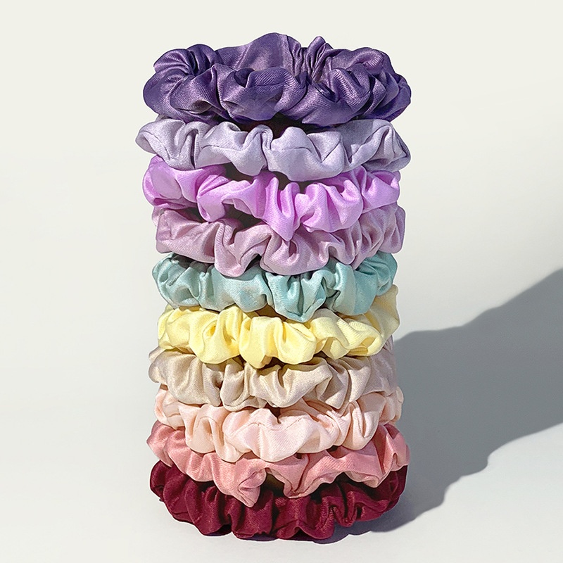 Women's Traceless Satin Hair Scrunchie Daily Wear Solid Color