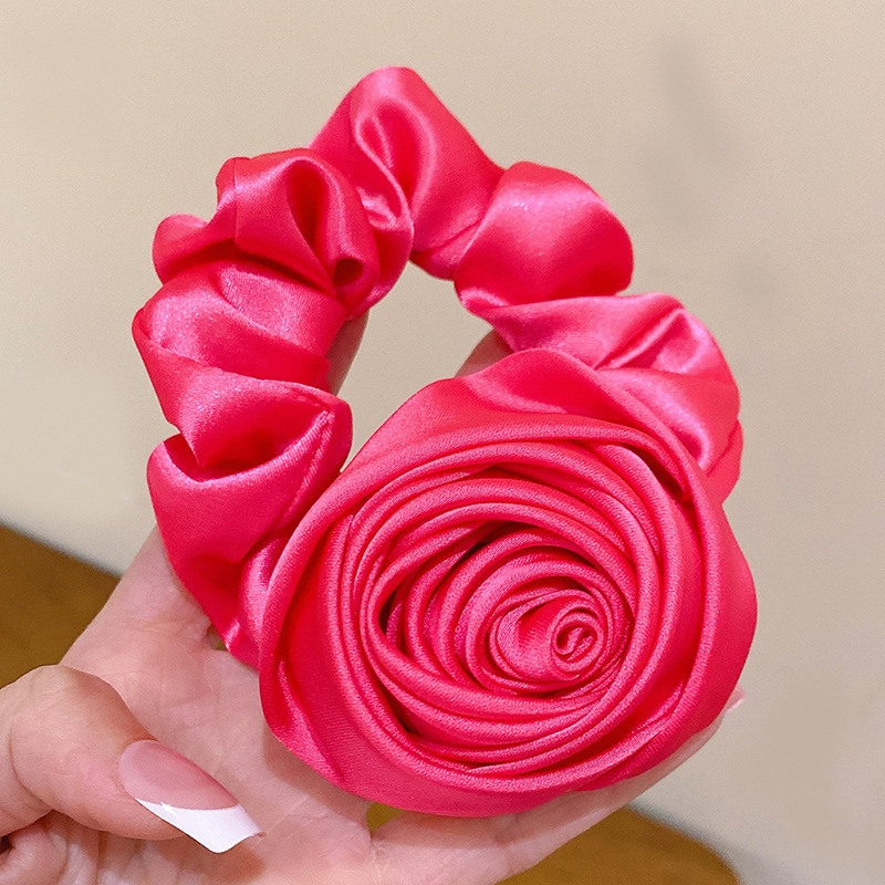 Women's Daily Elastic Hair Tie Retro Rose Flower Horse Pattern