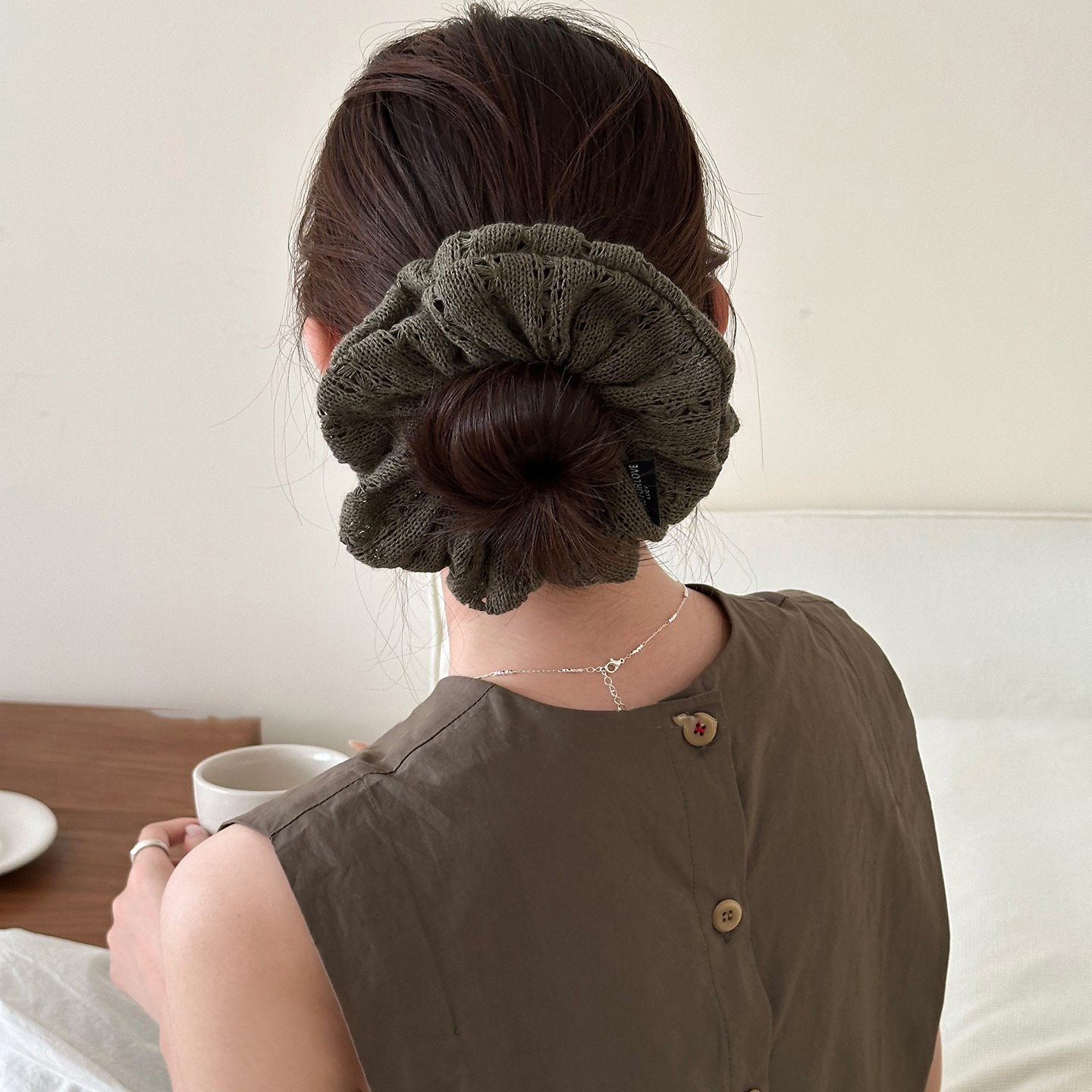 Women's Autumn Winter Knitted Wool Hair Ties No Damage Elegant Hair Bands