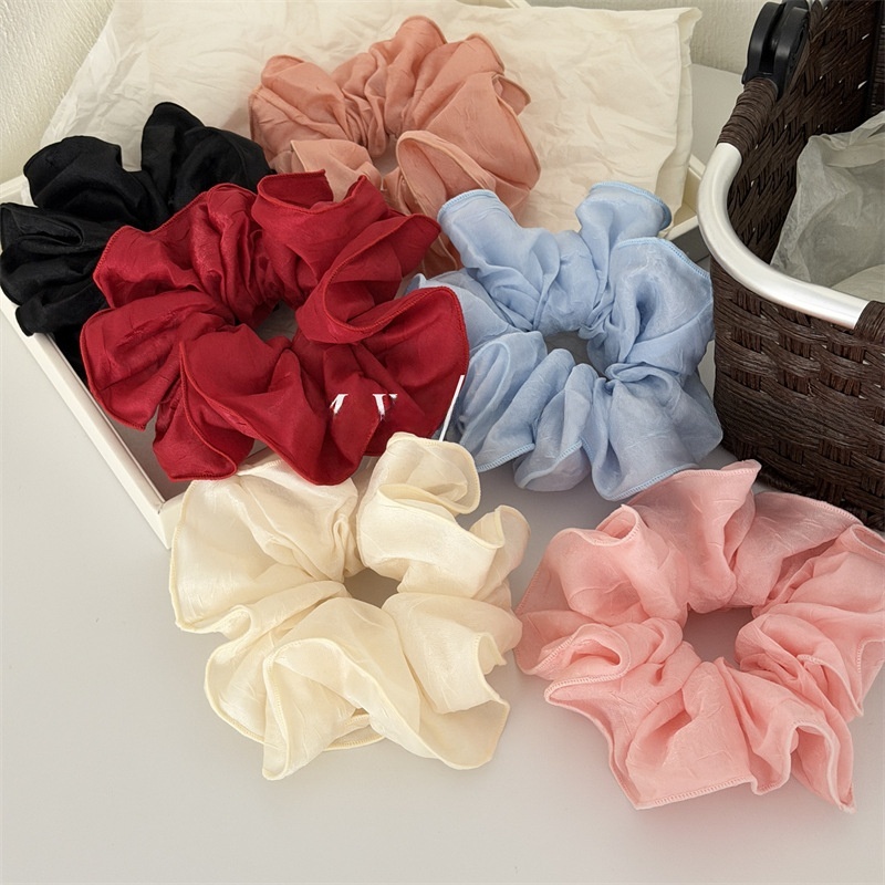 Women's Lock Stitching Solid Color Fabric Hair Band Spring Summer Hair Bun