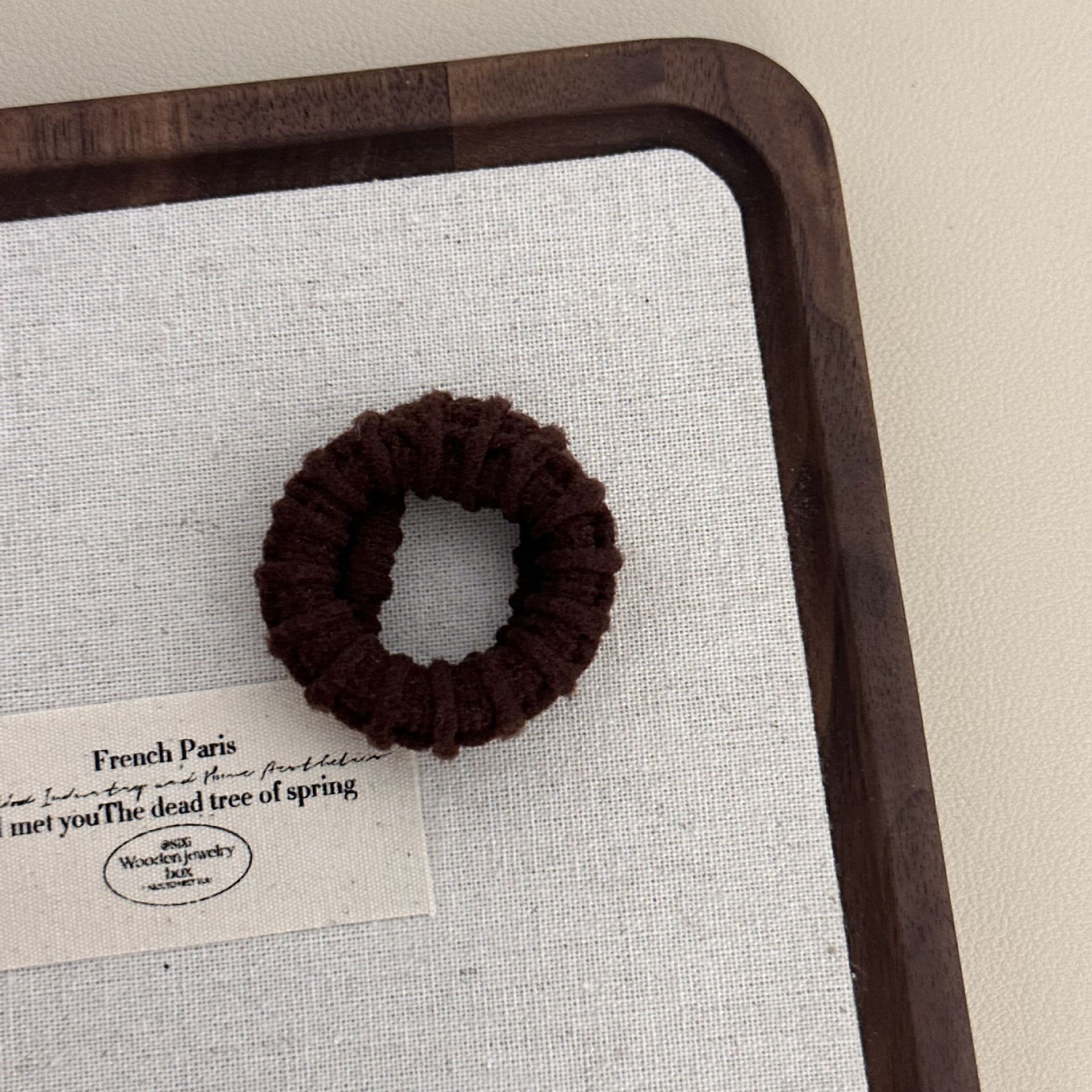 Women's Elegant Durable Polyester Hair Tie, Simple Solid Black for Everyday Use