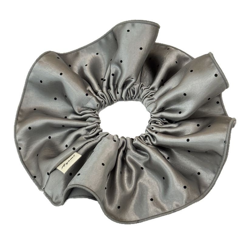 Women's Double Layer Satin Hair Tie Versatile Commuting Polka Dots