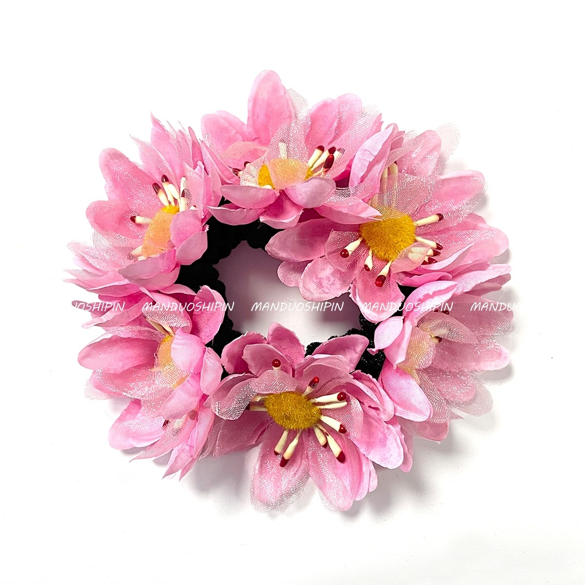 Women's Summer Beach Cloth Hair Tie Large Realistic Sunflower