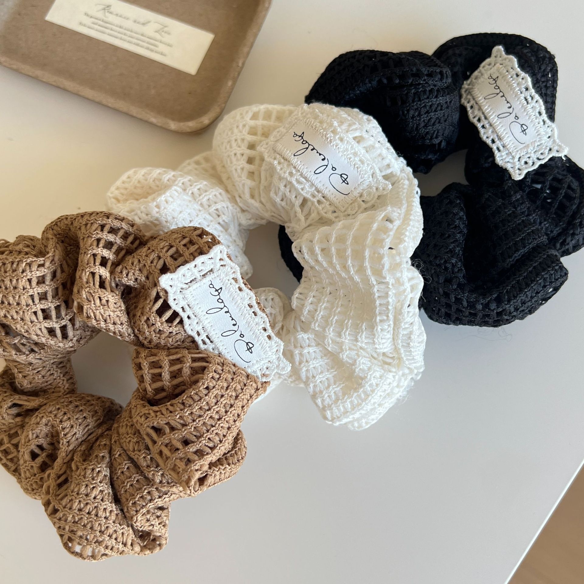 Women's Face-Slimming Extra Large Cloth Bun Scrunchie Solid Color